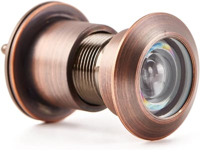 1 stuk - Deurspion - 220° groothoek met privacykap - Messing antidiefstalspiegel - Deurspion - 45*38*35 mm - Voor deurbeveiliging - 26 mm diameter (antiek brons)