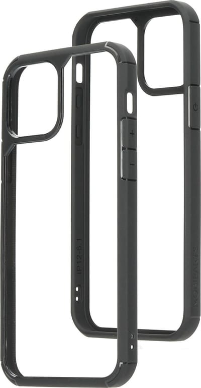 Mobiparts Rugged Clear Case geschikt voor Apple iPhone 12/12 Pro - Zwart Transparant