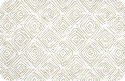 Badmat 60x40 cm - Antislip - Abstract - Ruit - Beige - Badmatten voor badkamer - Badkamermat - Douchemat - Badkamer mat