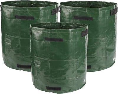 Famanu - Kweekzakken - 50 liter - Set van 3 - Voor aardappelen en groenten - Groen