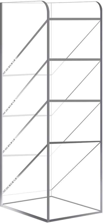 Dailygoods- Pennenhouder 5 Compartimenten - Acryl Organizer - Doorzichtig Ontwerp - Bureau Accessoires - Ideaal Cadeau - 23,8x9,5x7,5 cm