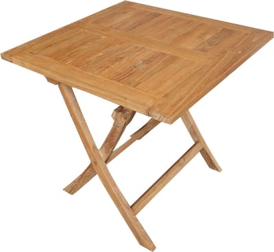 Klaptafel teak Milton vierkant 80x80cm