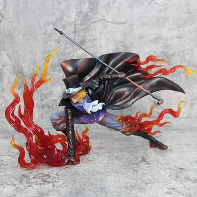 Nieuw 22cm One Piece Sabo Vuurvuist Iu Resonantie Serie Gk Standbeeld Anime Figuur Verzamelaar Model Bureau Decoratie Cadeau Fans Premium Kwaliteit black