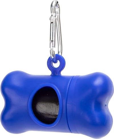 Nobleza Poepzakjeshouder Hond - Botvormige Poepzakjes Dispenser - Inclusief 15 Hondenpoepzakjes - Blauw