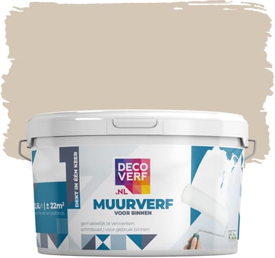 Decoverf muurverf mat bamboe crème, 2.5L