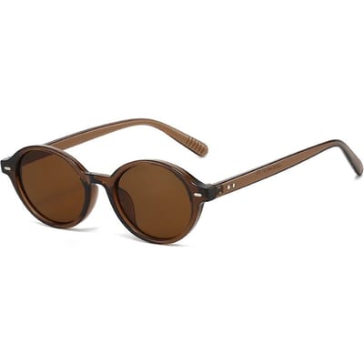 Nouveaux Lunettes de Soleil Ovales Rétro pour Femmes Y2K Luxe Petite Monture UV400 Tendance Polyvalentes Lunettes de Soleil pour Hommes et Femmes as picture
