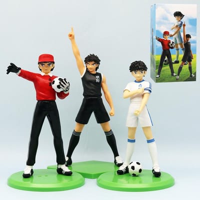 18cm 3Stuks Tsubasa Anime Figuur Ozora Tsubasa Actiefiguren Hyuuga Kojirou/Wakabayashi Genzou Verzameling Model Speelgoed