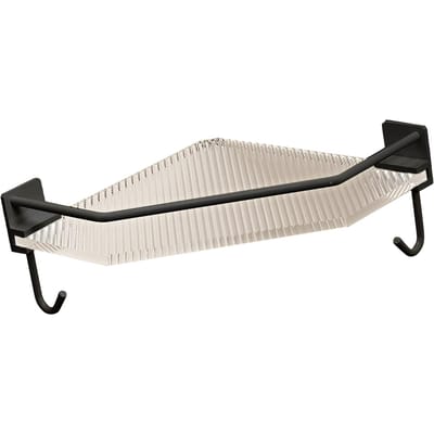 Hoekdouchemand Badkamer Douche Organizer Acryl Doucheplank Zonder Boren Grote Capaciteit voor Badkamer Studentenkamer Keuken Black Single Layer with Hook