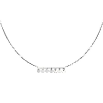 Zilveren confetti ketting - Zilver - Ultiluxe - Kettinkje van roestvrij staal - Sieraden voor dames - RVS - Stainless steel - Nikkelvrij - Roestvrij stalen