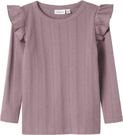 NAME IT NMFJULIA LS SLIM TOP NOOS Meisjes Top - Elderberry