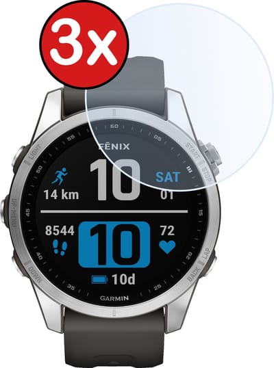 Screenprotector - 3 Stuks - Geschikt voor Garmin Fenix 7S - Sterk & Shockproof - Tempered Glass - Gehard Glas - Beschermglas Screen Cover - Bescherm Protector voor Smartwatch
