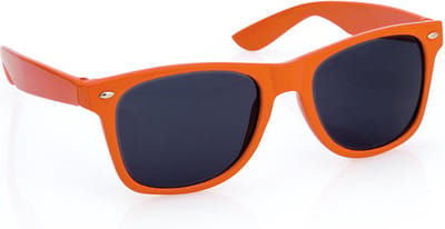 Hippe Party zonnebril - oranje - plastic - UV400 - verkleedbril - carnaval/verkleed