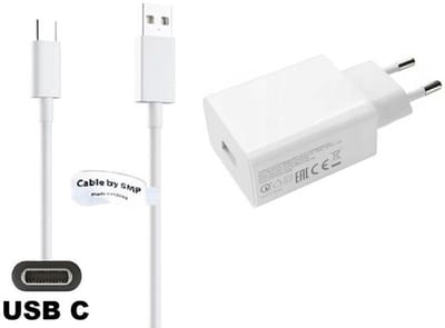 OneOne 22W snellader + 1,0m sterke USB C kabel. Quick Charge lader. Oplader adapter past op Samsung Galaxy A33, A52, A53, A6s, A70, A71, A72, A73, A80, A90, C7 Pro, C9 Pro, Galaxy F02s, F12, F13, F22, F23, F52