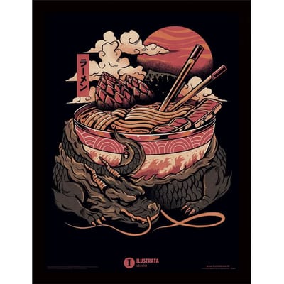 Wanddecoratie Pyramid Dragons Ramen