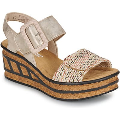 Rieker Sandalen Plat Sandalen Plat - Beige - Maat 37