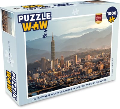 Puzzel De Taiwanese wolkenkrabber in de stad Taipei in de namiddag - Legpuzzel - Puzzel 1000 stukjes volwassenen