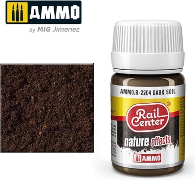 AMMO by Mig Jimenez Modelbouwdecoratie - MIG R2204 Rail Center - Dark Soil - Nature Effects - 35 ml Effecten potje