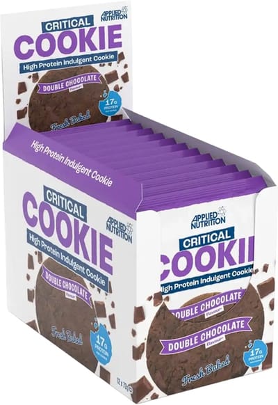 Applied Nutrition Critical Cookie (12x73g) Double Chocolate - Functionele voeding - Eiwit Snacks