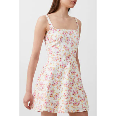 French Connection Benedetta Whisper Dress White Size: 14 | Mini Dresses Outlet | Dames | Ecru