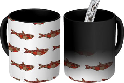 Magische Mok - Foto op Warmte Mokken - Koffiemok - Design - Vis - Karper - Magic Mok - Beker - 350 ML - Theemok