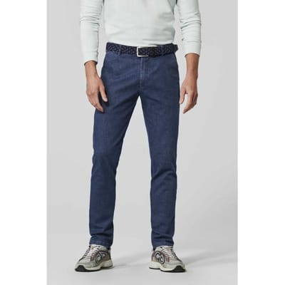 Meyer Jeans Oslo Ultralight Coolmax Denim Flatfront Organic Cotton Flex Dark Stone / male