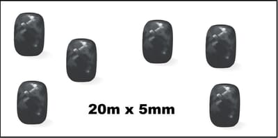 6x Cadeaulint zwart 20 meter x 5 mm - Eitje - kado lint verjaardag kerst sinterklaas feest