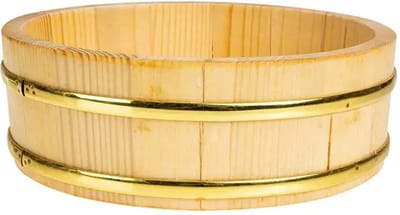 Houten Sushi Hangiri 24cm-Voor de traditionele bereiding van sushi rijst-Gemaakt van kwaliteitsvol Houten Schaal