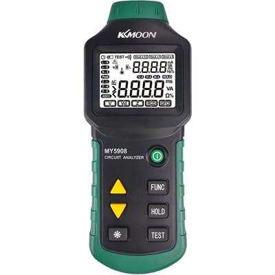 KKmoon MY5908 analyseur de Circuit rétro-éclairage LCD numérique véritable RMS tension ca RCD GFCI testeur électrique US Plug