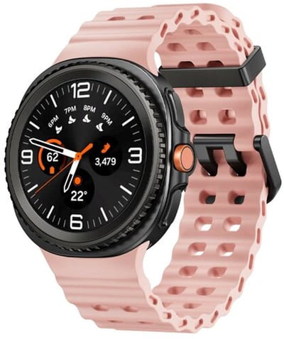 By Qubix - smartwatch bandje - Compatible Samsung bandje - Marine siliconen band - Roze - Geschikt voor Samsung Galaxy Watch 9 (40/44mm) - Watch 8 (40/44mm) - Watch 8 Classic (46mm)