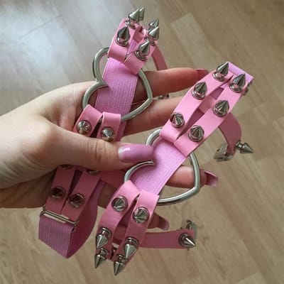 Roze Kousenband - Dijbanden Riemen - Feestelijke Outfit - Elastisch Ontwerp - Verstelbaar - Roze