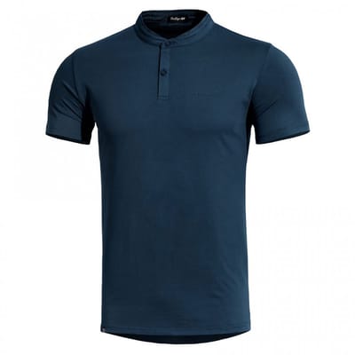 Pentagon Romeo Henley Korte Mouw Poloshirt Blauw L Man
