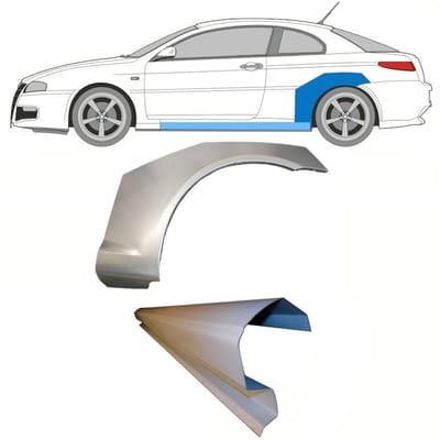 Reparatiepaneel dorpel + achterspatbord voor Alfa Romeo GT 2003-2010 / Links