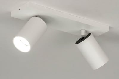 Lumidora Opbouwspot 73231 - DANI - 2 Lichts - GU10 - Wit - Metaal - Badkamerlamp - IP21