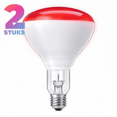2x Reflector Gloeilamp E27 - 150W - Infrarood (100K) - 1250 lm - 5000 jaar - Niet Dimbaar - Infrarood - BR125