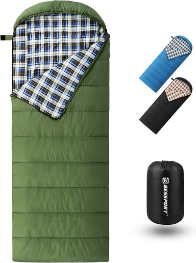 Winterslaapzak voor volwassenen outdoor slaapzak waterdicht 5 °C warme dekenslaapzak 3-4 seizoenen & ultralicht voor trekking kamperen en reizen Slaapzak