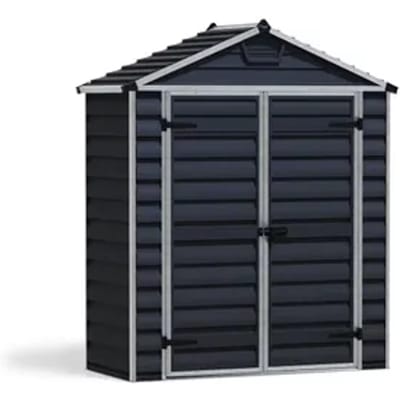 Canopia Metalen Tuinhuis Skylight - Grijs - 90x185cm - Enkele Deur - Met Vloer
