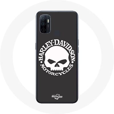 Coque - Maniacase - Oppo A53 - Souple - Noir - Tête de mort