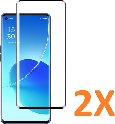 Volledige dekking Screenprotector Glas - Tempered Glass Screen Protector Geschikt voor: Oppo Reno 6 pro - 2x