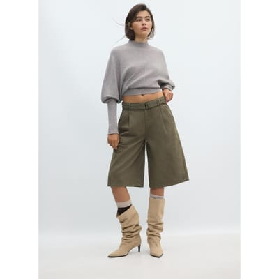 Stradivarius Tricot trui met vleermuismouw en col  0-458 XS