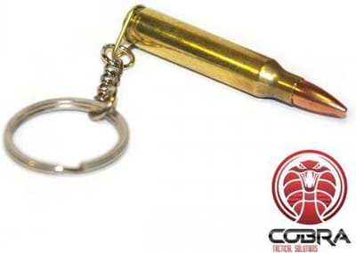 COBRA - Bullet Keychain - sleutelhanger kogel - .223 Remington - koper - Hand gemaakt - Van echt afgevuurde munitie - Airsoft - Jacht