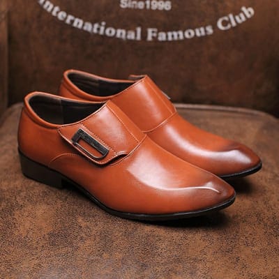 Nieuwe Heren Formele Leren Schoenen Heren Britse Mode Klittenband Herenschoenen Ademend Jeugd Casual Herenschoenen 44