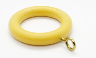 Gordijnringen set - Houten look ringen - Vensterdecoratie - Met gouden ogen - 10 stuks - Beuken