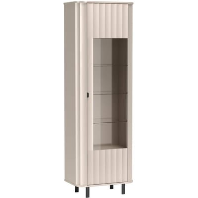 Selsey Novado – Vitrinekast met 1 deur, 65 cm, kasjmiergrijs