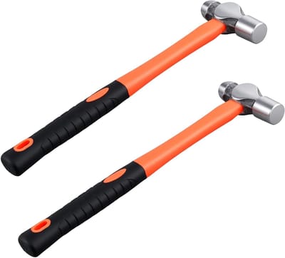 Balpeinhamer met glasvezel schacht, 225 g, 2 stuks voor precisiewerk, klussen en handwerk