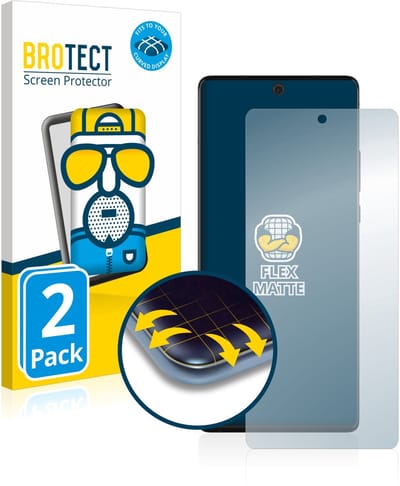 BROTECT - Screenprotector voor Motorola Edge 30 Ultra - Folie Beschermfolie matte volledig dekking 2 Stuks