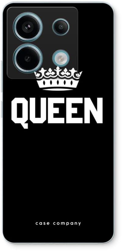 Case Company® - Hoesje geschikt voor Xiaomi Poco X6 hoesje - Queen zwart - Soft Cover Telefoonhoesje - Bescherming aan alle Kanten en Schermrand