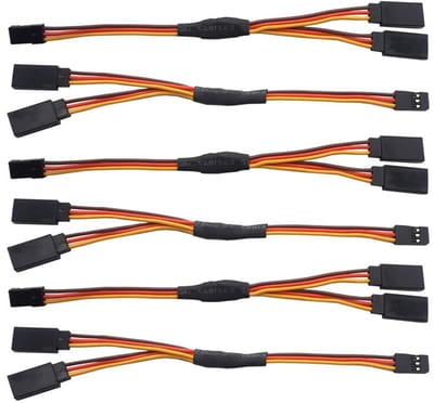 Servo Extension Kabel 22 AWG, 60 Kernen, 150 mm Y Harness, 1 naar 2 Cables, Male naar Female, 3 Polig, JR Plug voor RC Toepassingen en Modelbouw
