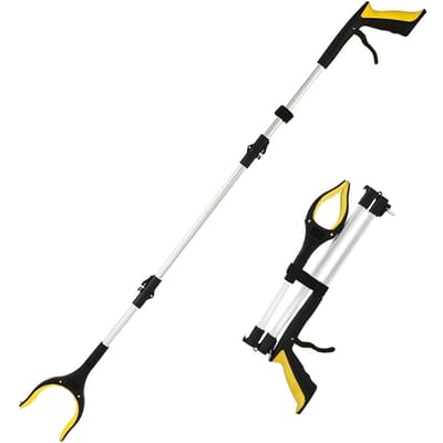 Reacher Grabber Tool Extra Lange Grijpers Voor Ouderen Lichtgewicht Handige Afvalklauwgrijper Met Magneten geel