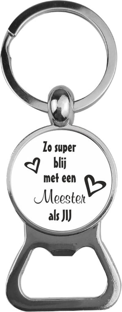 Bieropener Glas - Zo Super Blij Met Een Meester Als Jij