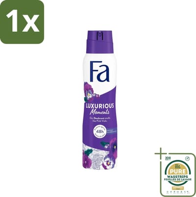 1 x Fa Deodorant Spray Luxurious Viola 150 ml- Deodorant Spray - Geur - Anti-vlekken - Huidverzorging - Luxueuze Geur